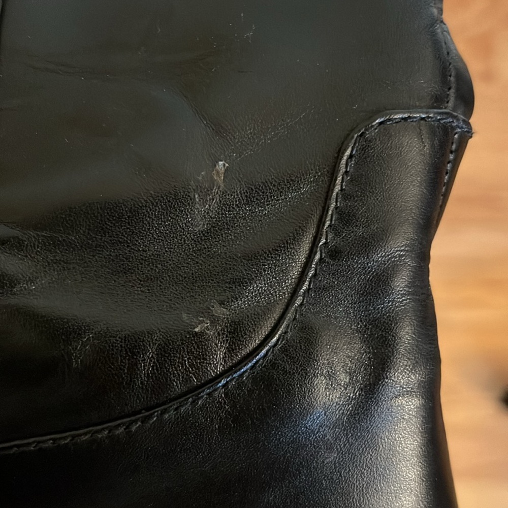 Classic Black Knee-High Riding Boots - Women's - Picture 12 of 14